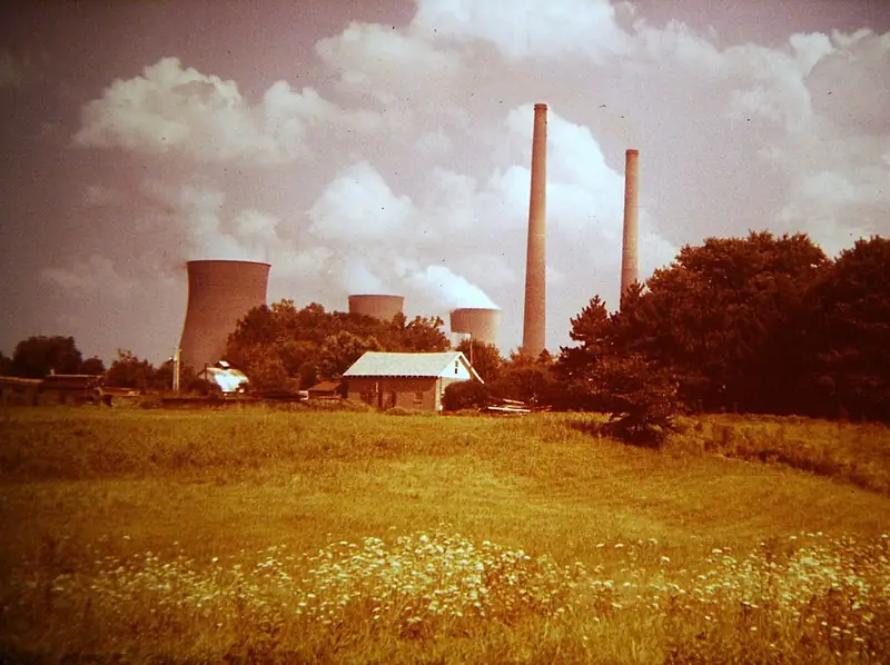 A coal-fired power plant.