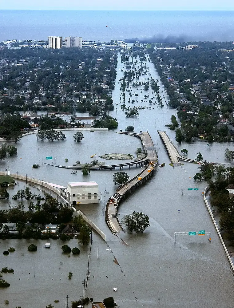 Flooding in New Orleans, 2005.