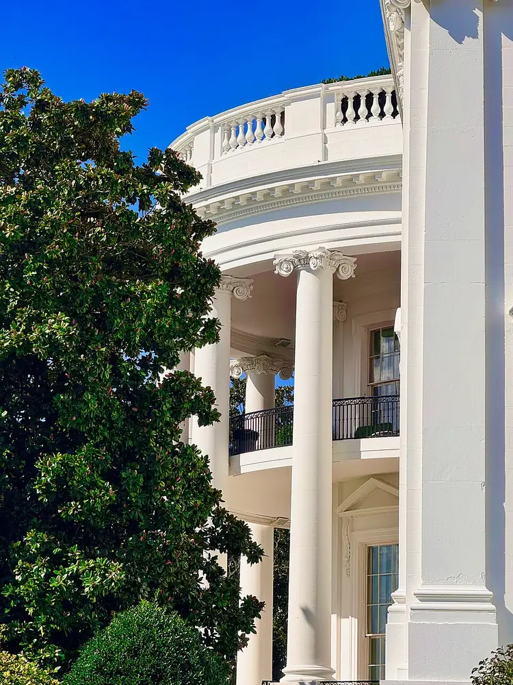 The south side of the White House.