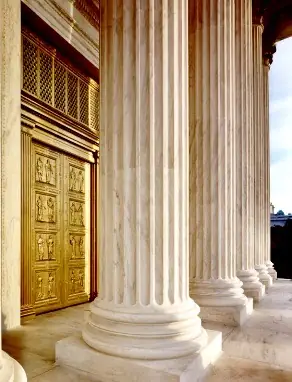 The doors of the Supreme Court.