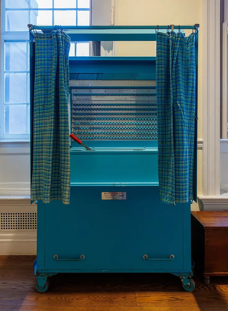 A voting booth.